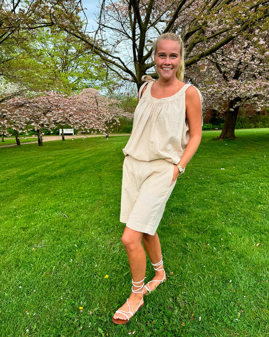 La Rouge Julia Shorts Sand/white stripe