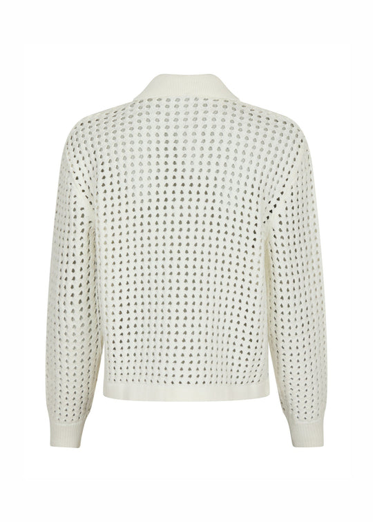 Neo Noir Laurana Crochet Cardigan Off White