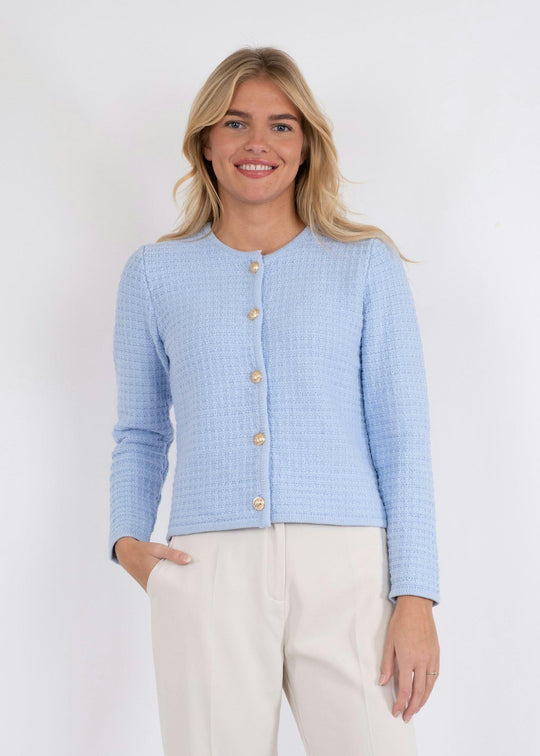 Neo Noir Limone Knit cardigan/jacket Light Blue