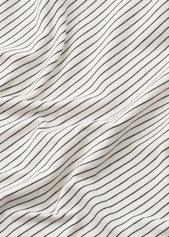 Basic Apparel Liva boatneck whisper white / Sky captain