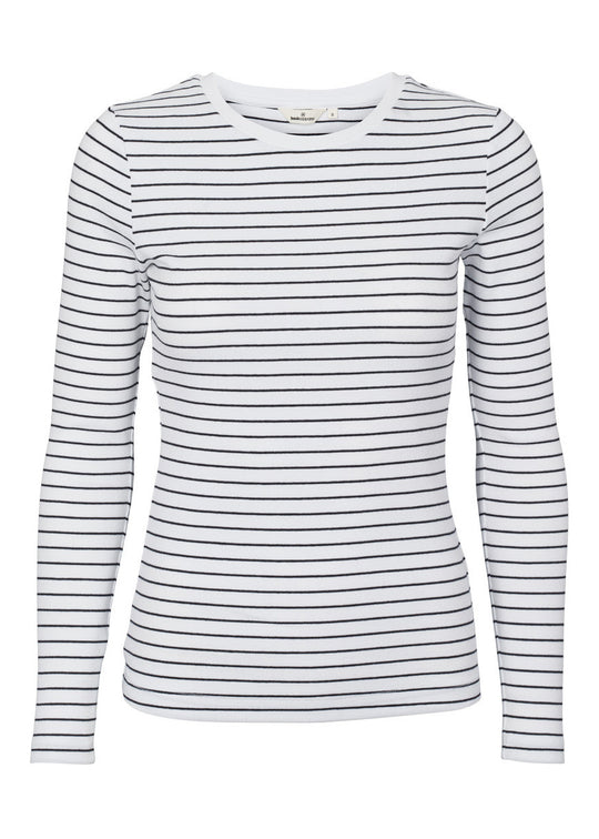 Basic Apparel Ludmilla LS Tee 702 Bright white / black