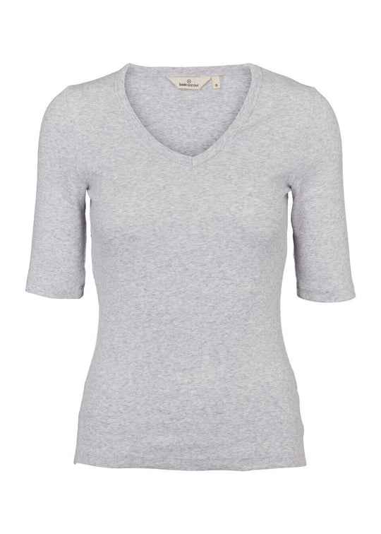 Basic Apparel Ludmilla ss Tee wird hellgrau Melange