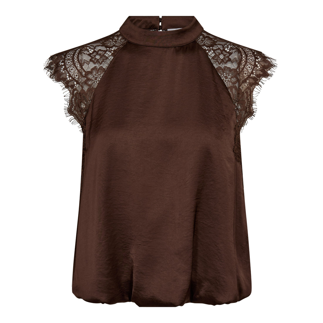 Co'Couture IdunCC Lace Ballon Top Dark Brown