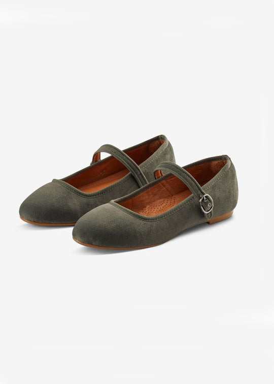 Atone Mary Jane Ballerina Dusty Army