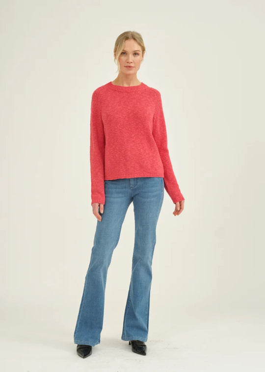 Pieszak Mai Crewneck tricot fleur rouge