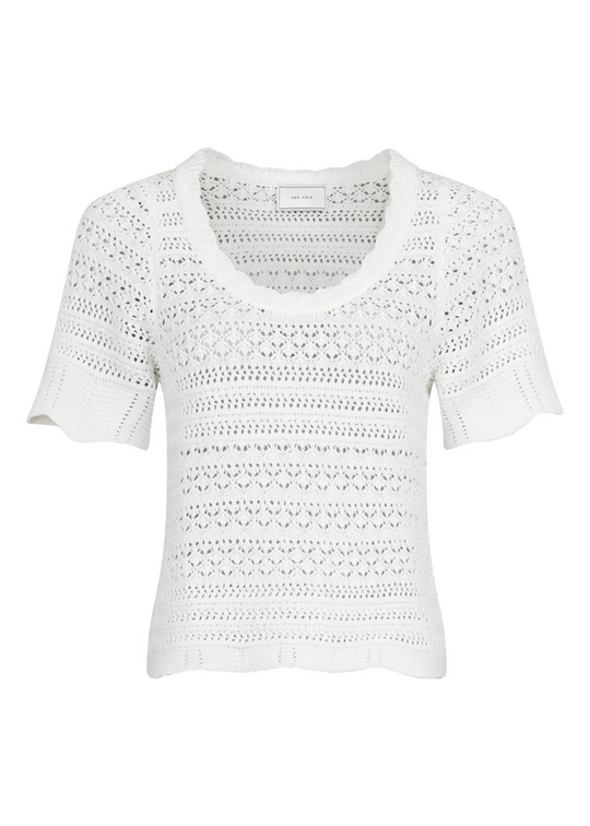 Neo Noir Blouse de tricot meiko au-dessus du blanc