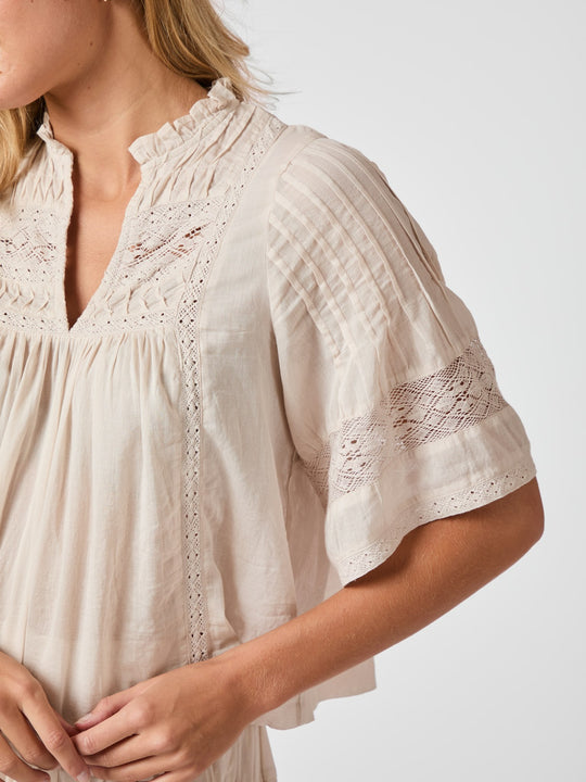 Neo Noir Ebba S Voile Blouse Ivory
