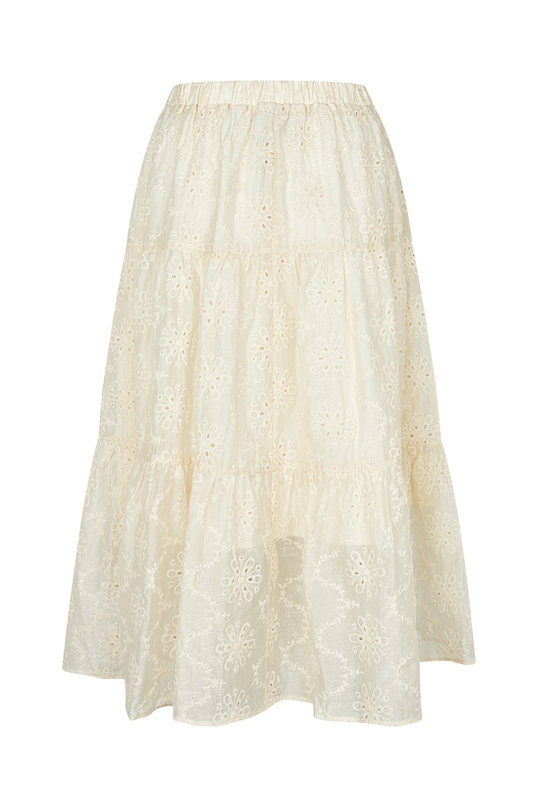 Lollys Laundry MorningLL Midi Skirt creme broderi anglaise
