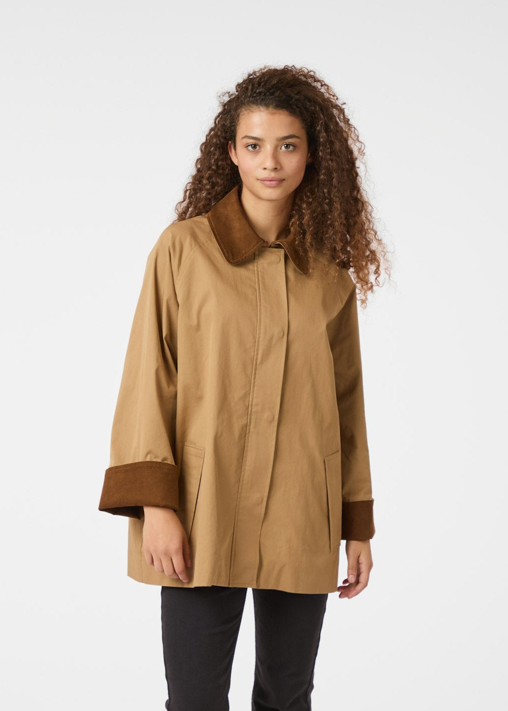 Neo Noir Anastacia Cord Jacket Dark Tan