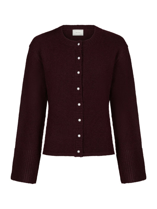 Neo Noir Mixie Knit Cardigan Wine