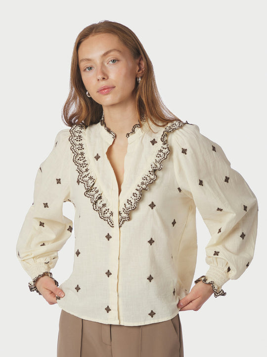 Neo Noir Degas Blouse Light Yellow/Brown