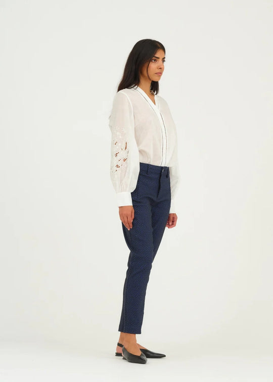Pieszak Melanie Jacquard Pant Indigo Blue