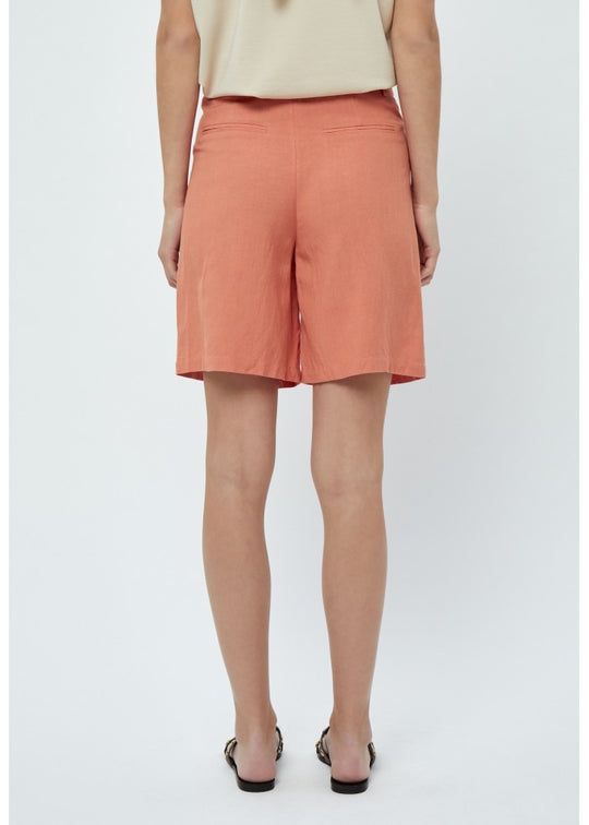 Desires Clarke Mid Waist Bermuda Shorts Melon Peach