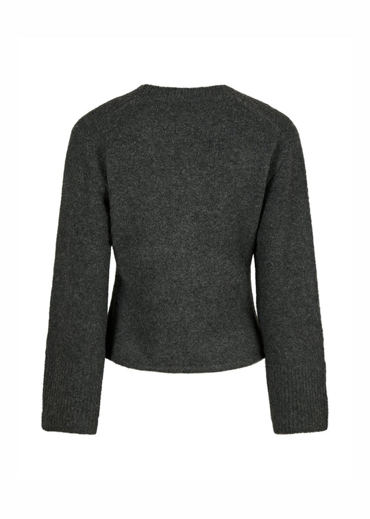 Neo Noir Pixie knit cardigan Antracit dark grey