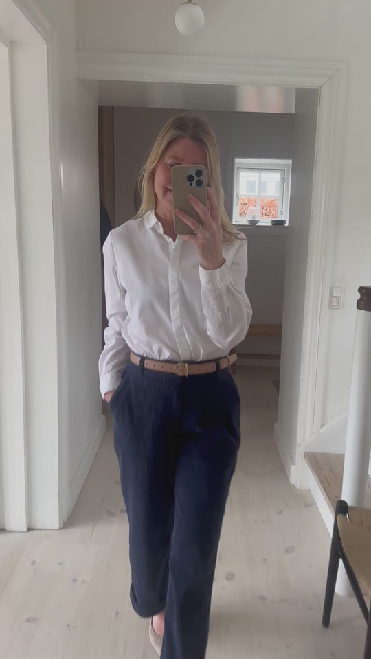 Pieszak Birkin Weekend Pant Stunning Corduroy Deep Navy Blue