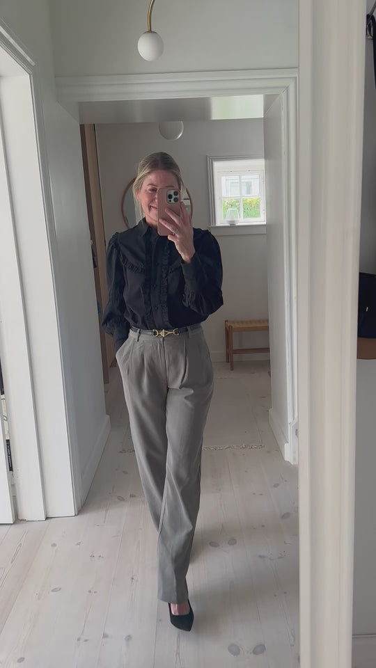 Project AJ117 Pil skjorta bomull kambrisk svart