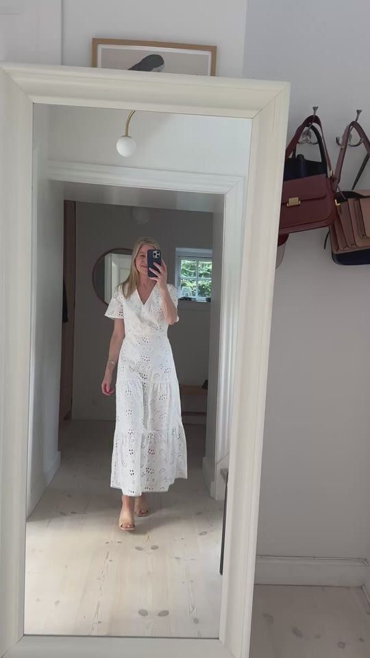 MBYM Shana-M broderie anglaise dress white