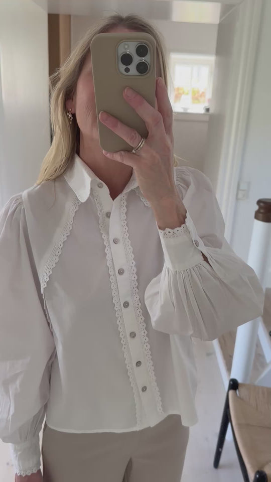 Neo Noir Tilly C Poplin Shirt White