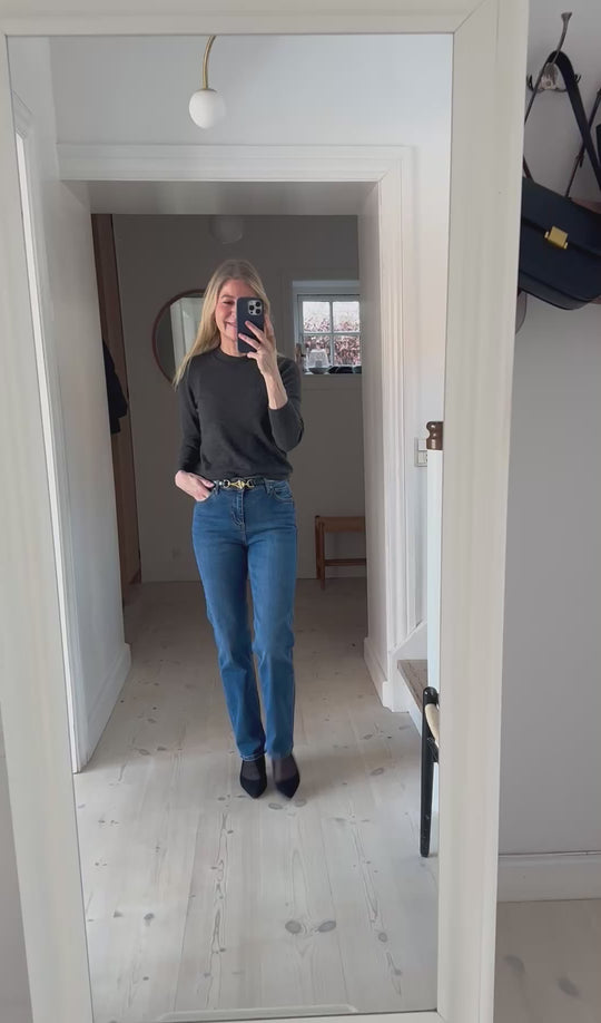 My Essential Wardrobe the Celina High straight medium blue