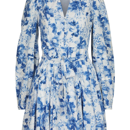 Neo Noir Marise Print Dress Light Blue