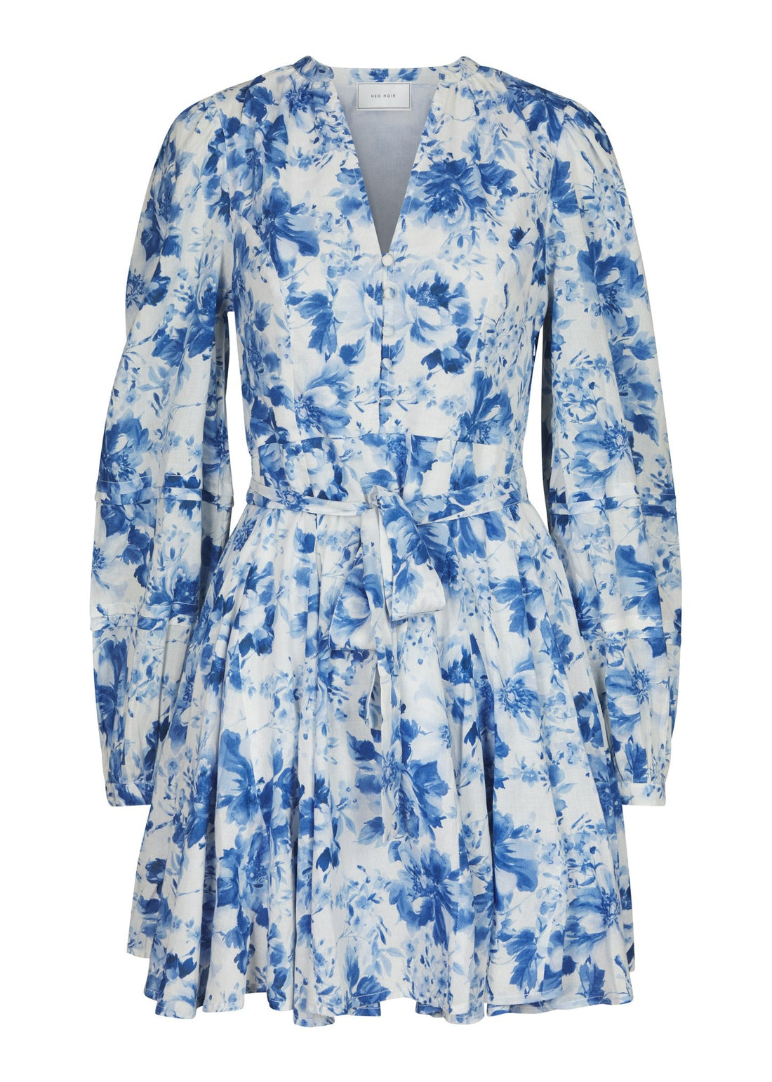 Neo Noir Marise Print Dress Light Blue