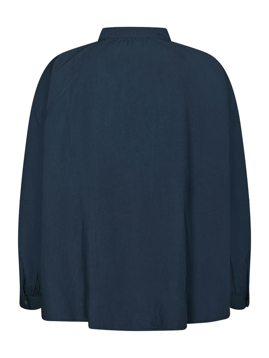 Neo Noir Solane C Poplin Shirt Navy