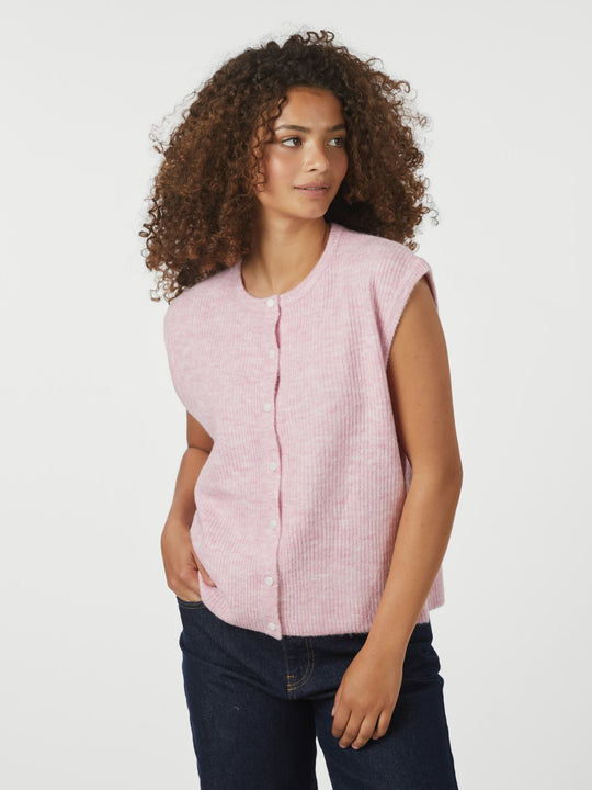 Neo Noir Everest Knit Vest Light Pink
