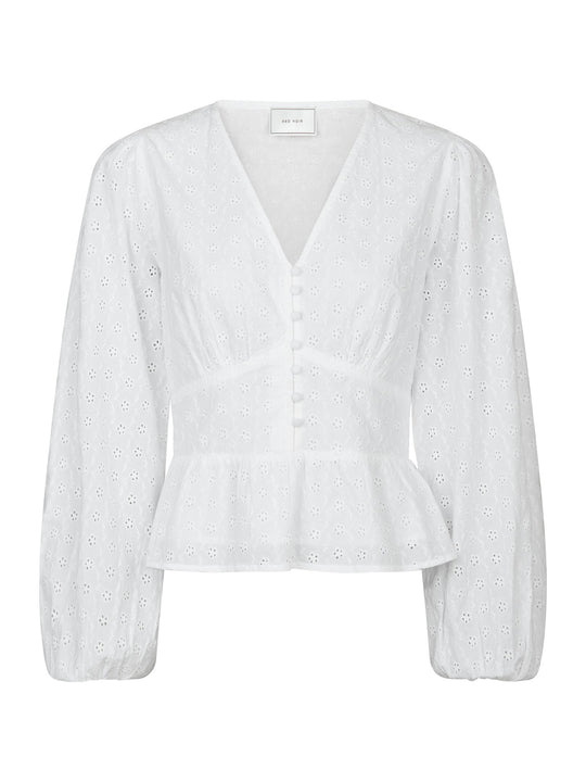 Neo Noir Neroni Embroidery Blouse White