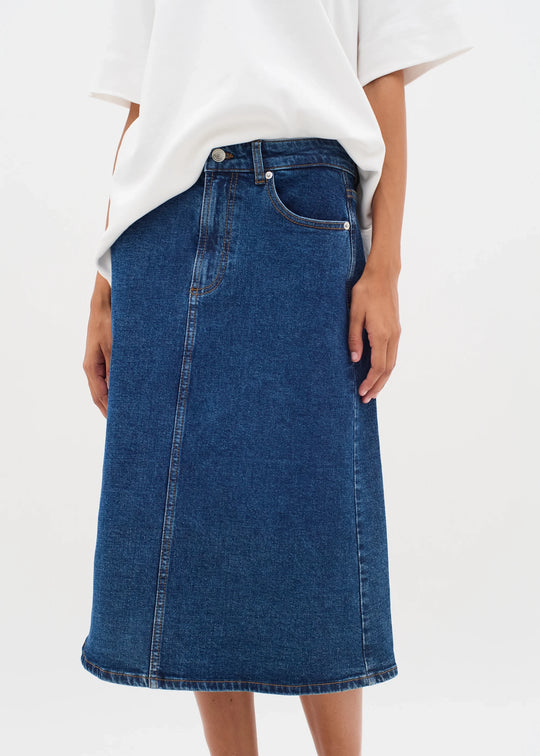 InWear SalineIW Skirt Dark Blue Denim