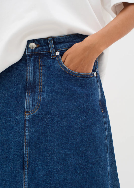 InWear SalineIW Skirt Dark Blue Denim