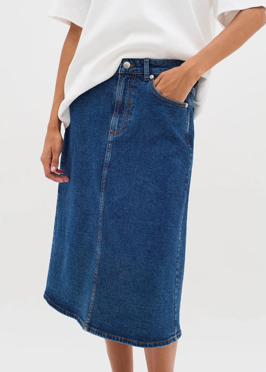 InWear SalineIW Skirt Dark Blue Denim