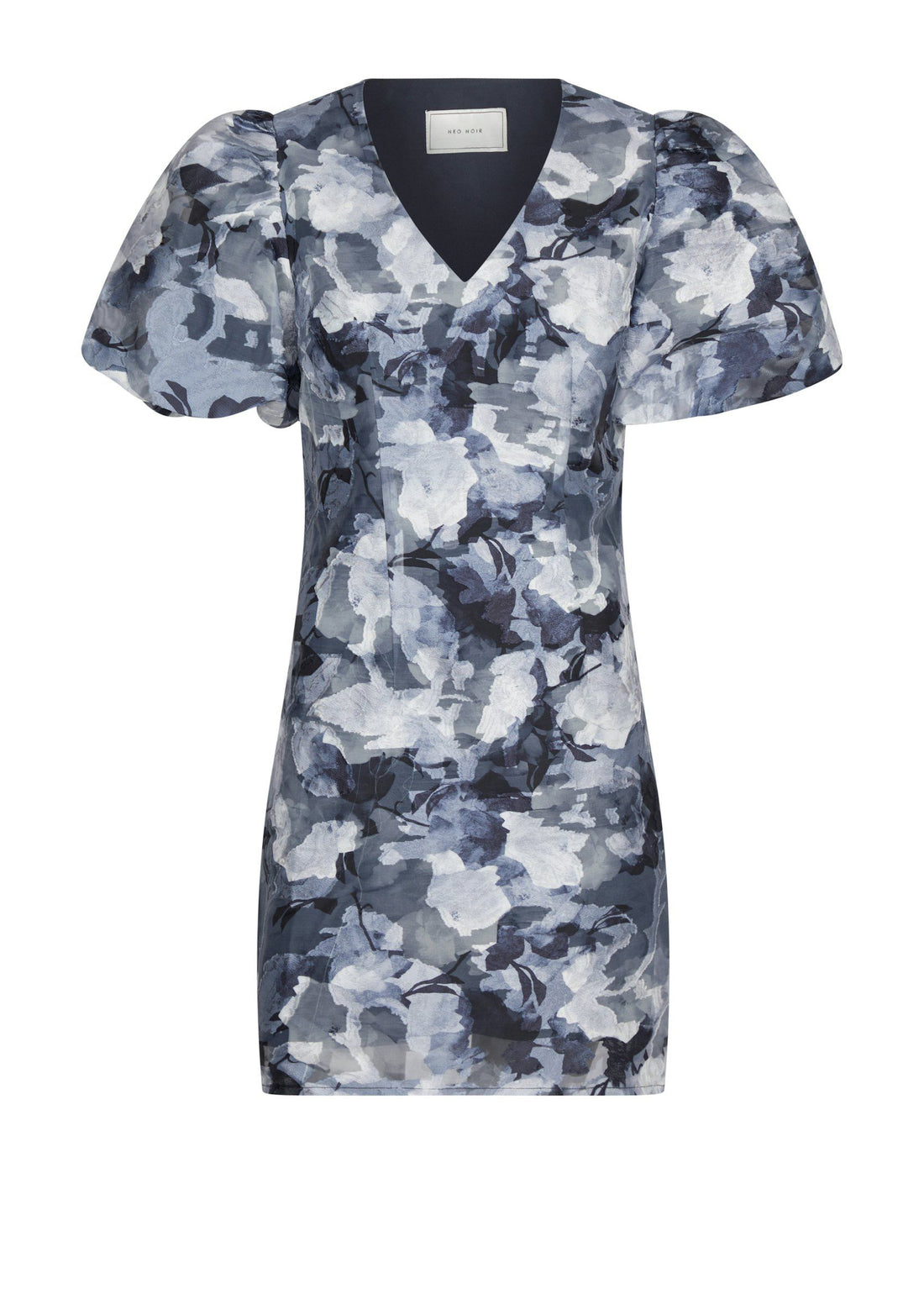 Neo Noir Sika Brocade Floral dress grey 