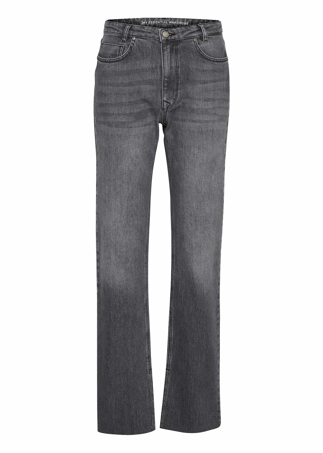 My Essential Wardrobe DaisyMW Denim High Straight Slit Dark Grey Retro Wash