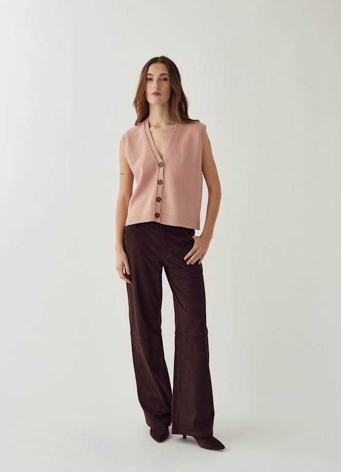 Noella N-Marilynn Knit Vest Blush Pink