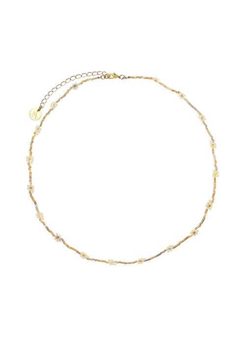 Sui ava daisy halskjede miyuki champagne