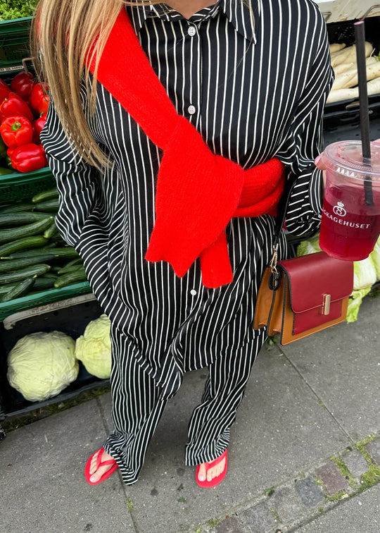 Noella Suri Shirt Taya Black Stripe