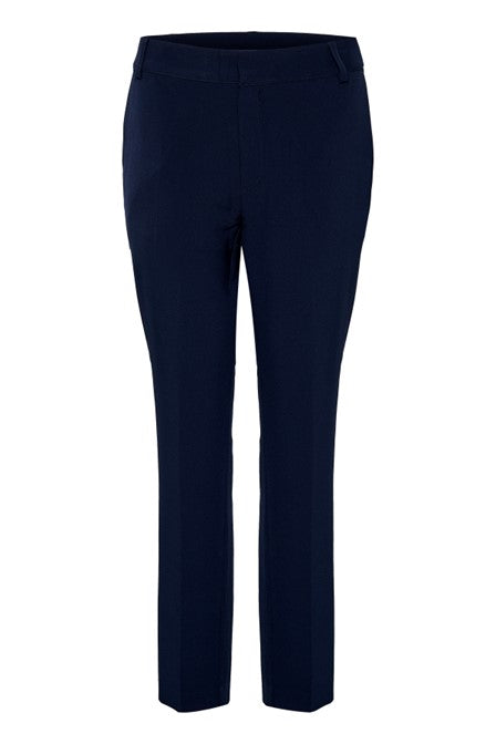 My Essential Wardrobe The Tailored Straight Pant dark blue