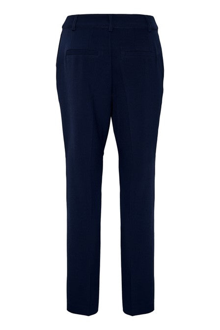 My Essential Wardrobe The Tailored Straight Pant dark blue