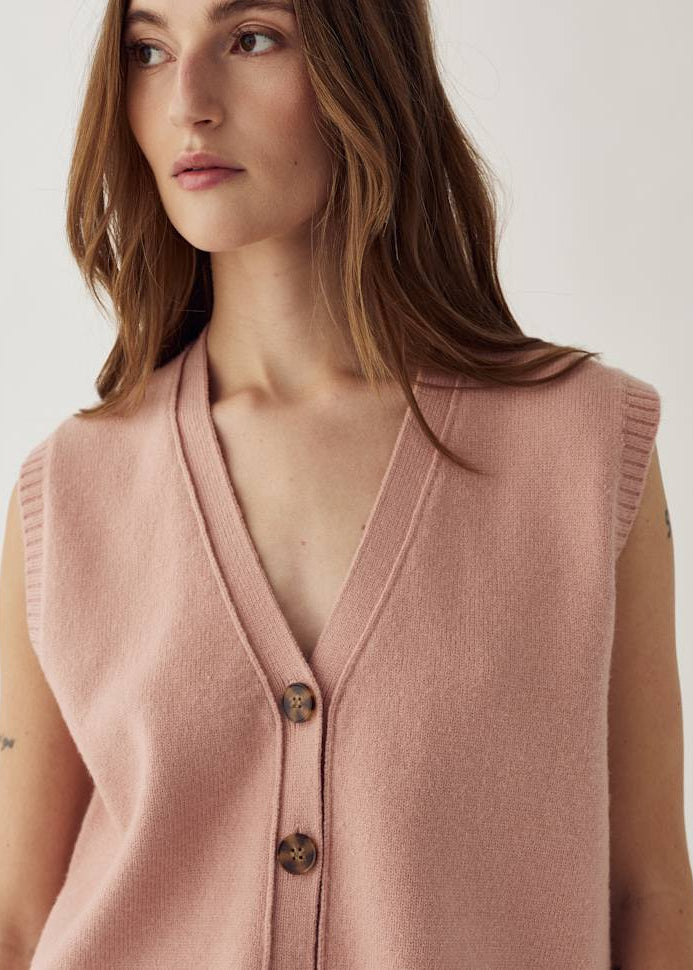Noella N-Marilynn Knit Vest Blush Pink