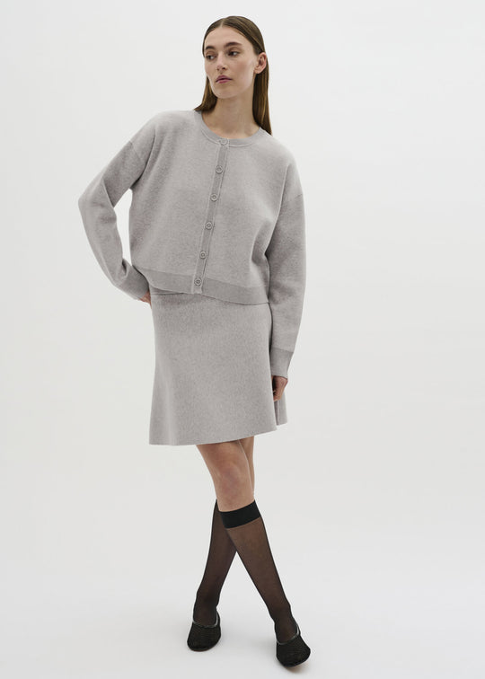 Karen by Simonsen Tia Doddie Knit Skirt Flint Gray Melange