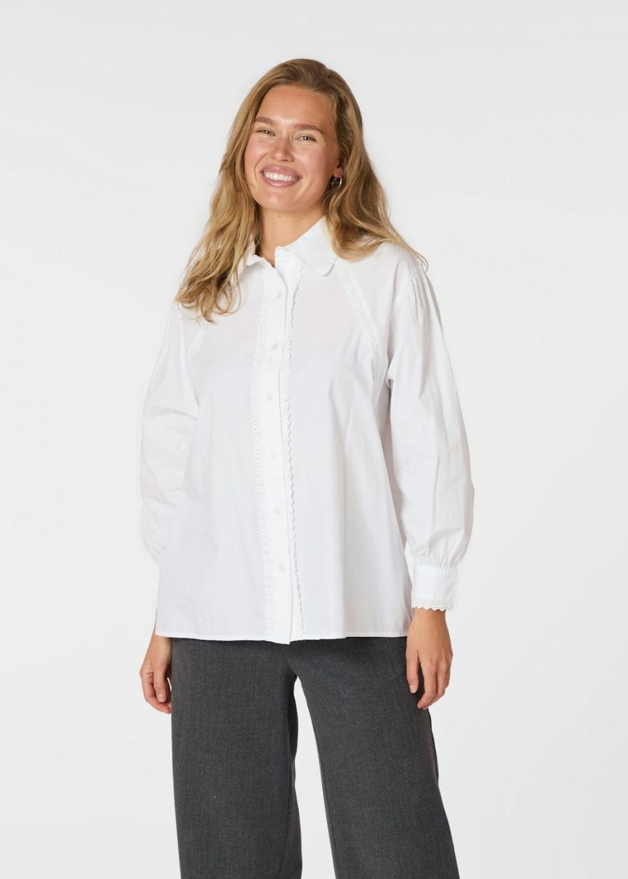 Neo Noir Tilly C Poplin Shirt White