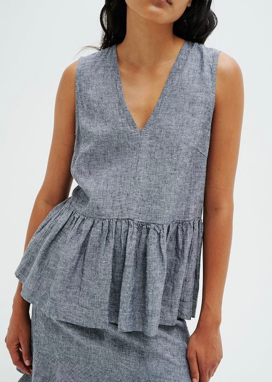 Inwear odetteiw top marine bleu melange