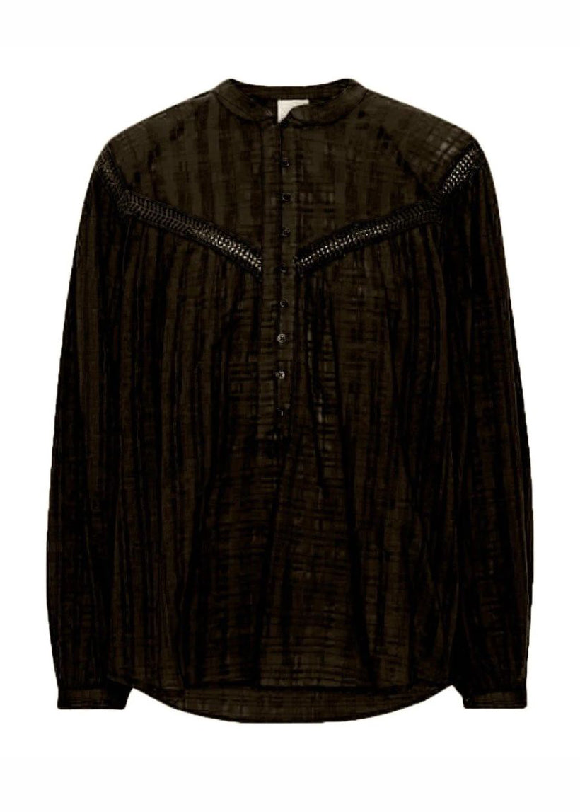 Project AJ117 Tuva Blouse Cotton Dobby Check Black