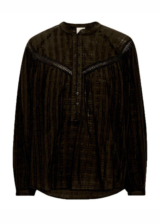 Project AJ117 Choux tuva coton dobby chèque noir