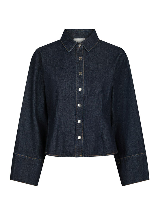 Neo Noir Rosa Denim Shirt Dark Blue
