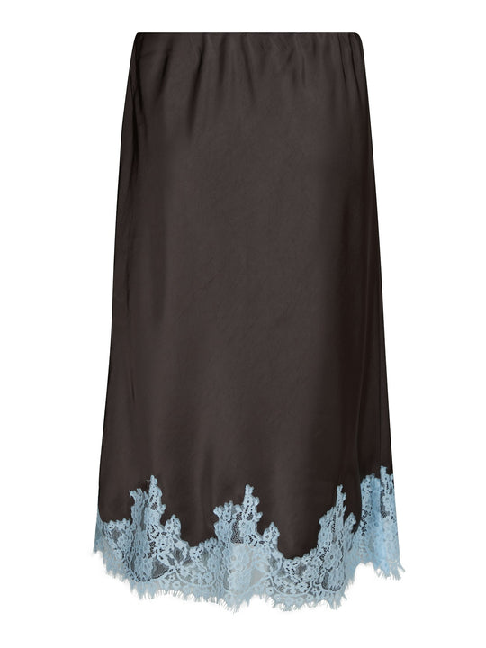 Neo Noir Naira Lace Skirt Dark Brown