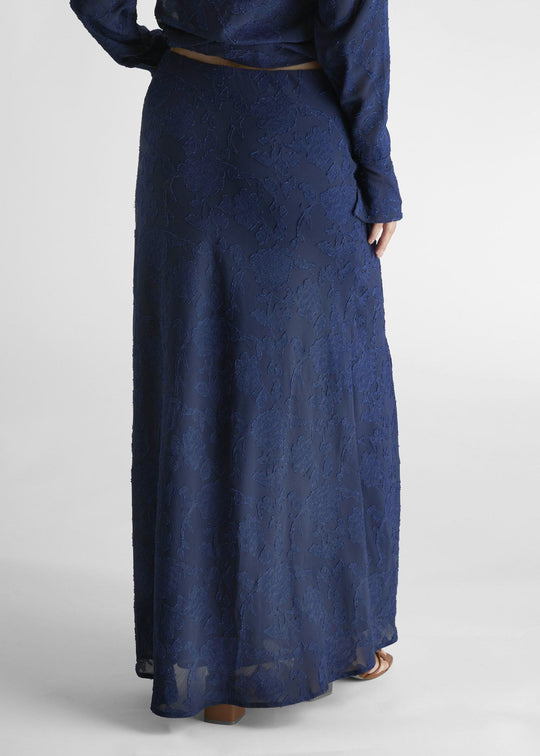 Neo Noir Vinza Burnout Skirt Navy