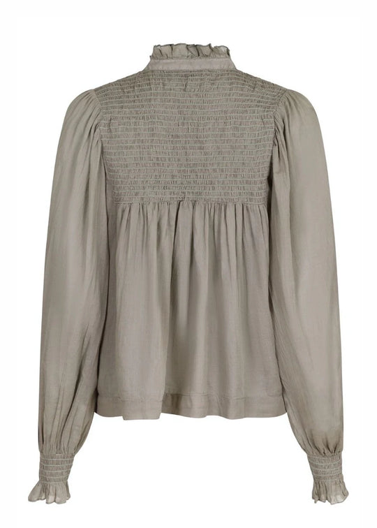Neo Noir Jill S Voile Blouse smoke green