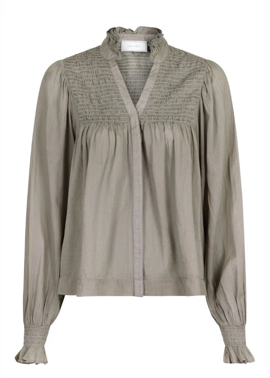 Neo Noir Jill S Voile Blouse smoke green