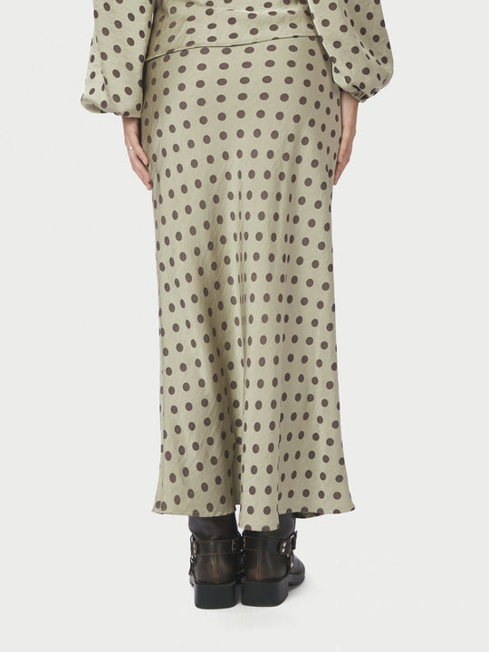Neo Noir Lola Dotted Skirt Pistachio